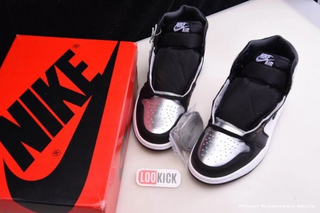Official Maikesneakers JORDAN 1 WMNS AIR CD0461-001 SILVER TOE HIGH OG 0729